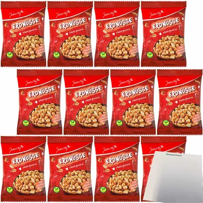 Produktbild von Jeden Tag Erdnüsse Pikant Gewürzt 12er Pack (12x150g Packung) + usy Block