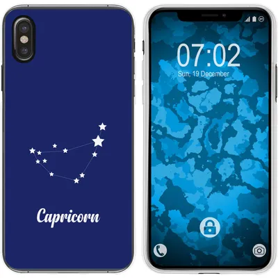 Produktbild von PhoneNatic Case kompatibel mit Apple iPhone Xs Max Silikon-Hülle SternzeichenCapricornus M7