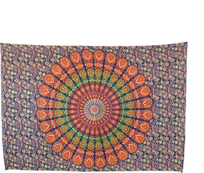 Produktbild von Meditationsdecke - Tagesdecke - Wandtuch - Mandala - Muster 13 - 135x210cm