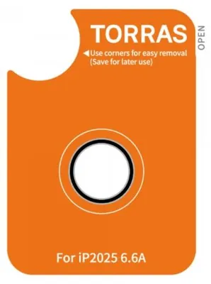 Produktbild von Schutzfolie für Rückkamera Torras Lensguard für Apple iPhone 17 Air, gehärtetes Glas, Schwarz