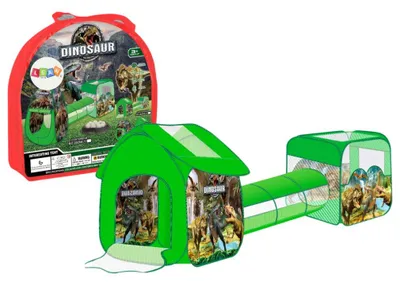 Zdjęcie produktu dla Plac Zabaw Dla Dzieci 3w1 Domek Namiotowy Basen Dinozaury