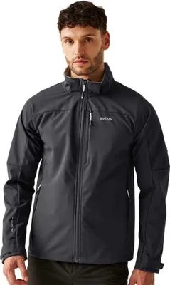 Produktbild von Regatta Arana Softshelljacke mit abnehmbarer Kapuze für Herren, Größe:L, Farbe:Ash