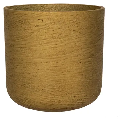 Productafbeelding van Keramische bloempot - Goud - Diameter 18 cm, hoogte 17,5 cm