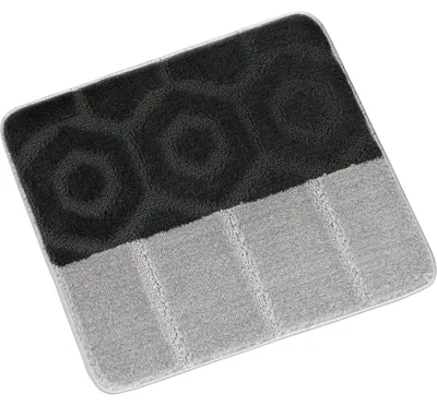 Zdjęcie produktu dla Dywanik przed toaletą 60x50cm Paski szaro-czarne