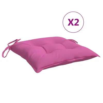 Zdjęcie produktu dla vidaXL Poduszka na krzesło 2 szt. Różowy 50x50x7 cm Tkanina Oxford