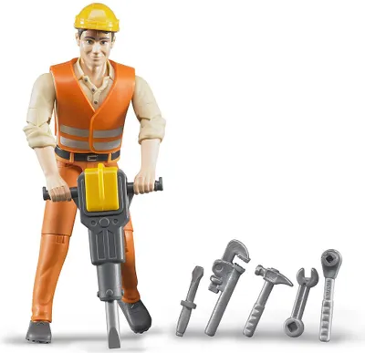 Produktbild von Bruder 60020 Bauarbeiter mit Zubehör