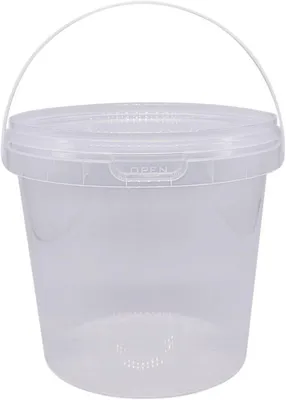 Imagen del producto de Cubos de limpieza, 40 unidades, de plástico, aptos para alimentos, con tapa. Recipientes reutilizables para conservar alimentos, de 1 litro, con asas. Contenedores transparentes de plástico de 1000 ml