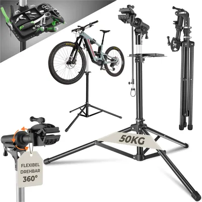 Produktbild von Fahrradmontageständer Tristan bis 50kg, E-Bike geeignet - schwarz