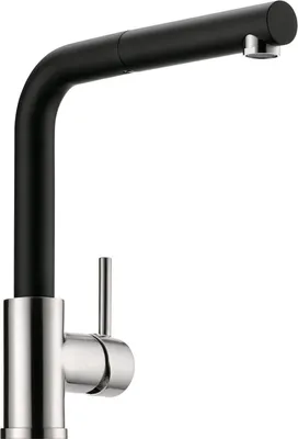 Produktbild von NABER 5011269 Einhebelmischer ARCO 2 edelstahlfinish/schwarz matt, Niederdruck
