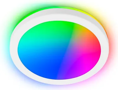 Immagine prodotto di Plafoniera LED Briloner, 12 Watt, RGBW, con telecomando, diametro 19,2 cm, dimmerabile, colore bianco