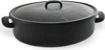 Zdjęcie produktu dla BRYTFANNA ŻELIWNA EMALIOWANA Z POKRYWĄ 33 x 25cm CZESKIE ŻELIWO ORION