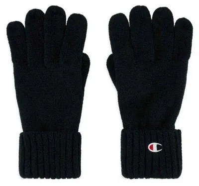 Immagine prodotto di Champion - Guanti con logo ricamato per uomo/donna Unisex PP7610 (M-L) (Nero)
