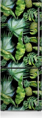 Produktbild von Kühlschrank Aufkleber Kühlschrankmagnete Dekoration Kühlschrankfolie 60x205 cm - Ananas