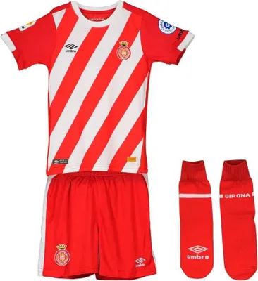 Produktbild von Umbro Girona Fc 18/19 Heim Junior Set Rot,Weiß 24 Months-3 Years Jungen,Mädchen Rot,Weiß 24 Months-3 Years