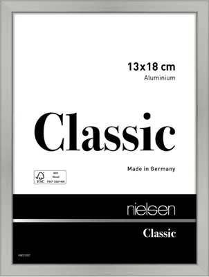 Produktbild von nielsen Aluminium Bilderrahmen Classic, 13x18 cm, Silber Matt