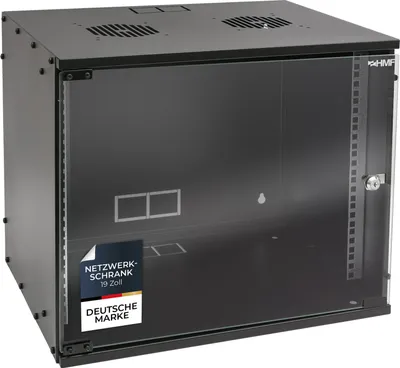 Serverschrank 19 Zoll unmontiert HMF 65700 9 HE Schwarz