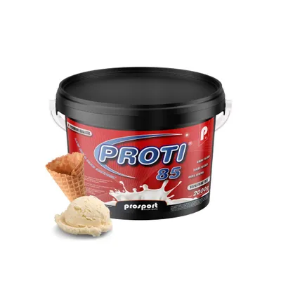 Produktbild von Prosport Proti® 85 – Ice-Cream 2000g - Mehrkomponenten-Protein mit Whey, Casein & Eialbumin – 10 Vitamine, BCAAs & EAAs – Eiweißshake, extra cremig