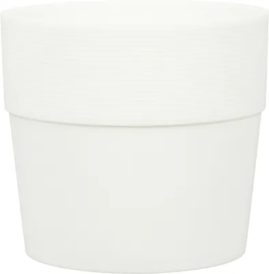 Produktbild von Scheurich Übertopf Groove Bianco, Weiß, Kunststoff, 1 Stück(e)