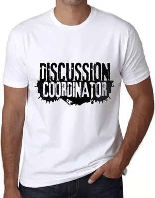 Produktbild von Herren Grafik T-Shirt Koordinator der Diskussion – Discussion Coordinator – Öko-Verantwortlich Vintage Jahrgang Kurzarm Lustige Druck Geburtstag
