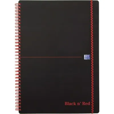 Produktbild von Oxford 400047654, Einfarbig, Schwarz, Rot, A4, 70 Blätter, Matt, 90 g/m²