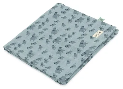Immagine prodotto di Trixie Mulltuch Babytextil 110x110cm Incantevole Elefante blau