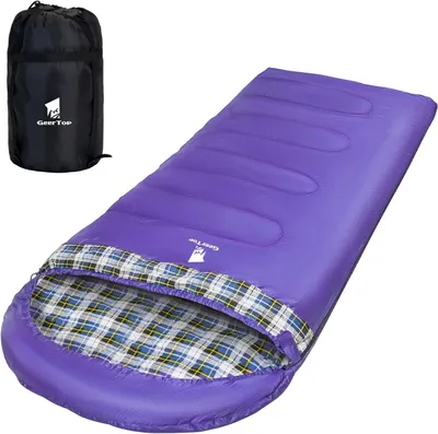 Zdjęcie produktu dla Worek śpiący dla dorosłych, rozmiar XL, przeznaczony do użytku w 3-4 sezonach, z podszewką flanelową, wymiary 220 x 100 cm