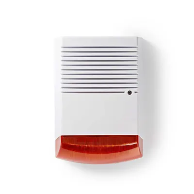 Produktbild von Nedis Dummy Sicherheits Sirene - IP44 - Batteriebetrieben - Aussenbereich - Orange / Weiss