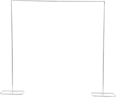 Image de Carré de mariage arc de fer roses arc ballon Kit blanc Stand Arch Frame 2X2,1M fleurs fer étagère arc cadre étagère à fleurs DIY décoratifs