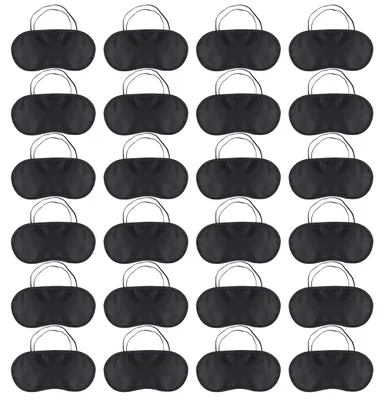 Produktbild von Set mit 24 Schlafmasken für Seitenschläfer, ultraweiche Augenmaske, lichtundurchlässige Augenmaske mit verstellbarem Riemen für Männer, Frauen und Kinder.