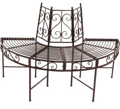Produktbild von Garden Pleasure záhradná lavička Narvi 950386 hnedá kovová 124,0 cm