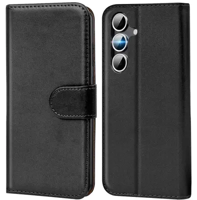 Produktbild von Conie Klapp Tasche für Samsung Galaxy S25 FE Kartenfach Rundumschutz Hülle in Schwarz