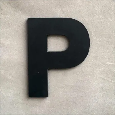 Produktbild von Wandaufkleber Buchstabe schwarz 9 x 7,4 cm, Buchstabe P