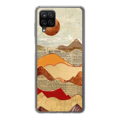 Produktbild von MuchoWow® Handyhülle Schutzhülle Hülle für Samsung Galaxy A12 Vintage - Zeitung - Marmor Silikon Softcase Handy Hülle - Bild