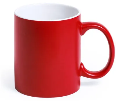 Produktbild von Kaffeebecher und Trinkbecher - rot/weis - 350 ml - Keramik