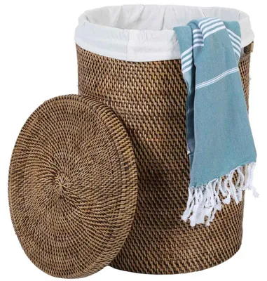 Produktbild von Wäschekorb Wäschesammler Aufbewahrungskorb geflochten Flechkorb Rattan