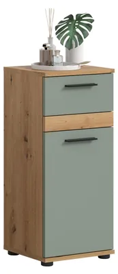 Produktbild von xonox.home Standschrank Blake Salbei / Artisan Eiche Nachbildung 35 x 79 x 31 cm