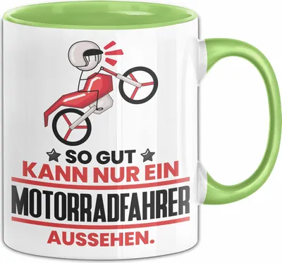 Produktbild von Motorradfahrer Geschenk Tasse So Gut Kann Nur Ein Motorradfahrer Aussehen Geschenkidee Kaffee-Becher (Grün)