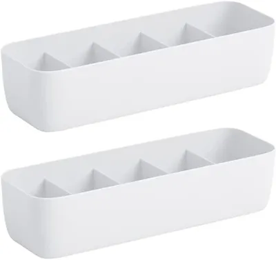 Obrázek produktu pro Organizér do zásuvky – 2 kusy – Plast – Bílá barva