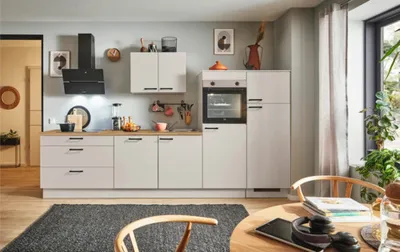 Produktbild von PICCANTE Plus Küchenzeile ohne Geräte Sonera 340 cm kaschmirgrau matt vormontiert Variante rechts 4067368011082