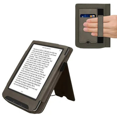 Produktbild von kwmobile Schutzhülle kompatibel mit Pocketbook Verse / Verse Lite / Verse Pro / Color / Vivlio Light/Light HD Flip Hülle - Cover mit Handschlaufe -