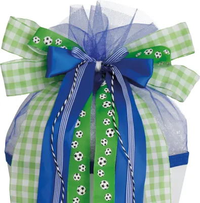 Produktbild von ROTH Schultütenschleife Soccer - fertig gebunden ca. 50 x 23 cm - Fußball-Schleife