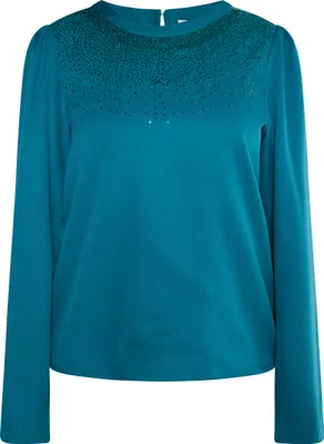 Image de Chemisier ALBEE pour femme - bleu vert, L