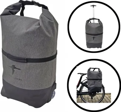 Produktbild von Red Loon Packtasche & Trolley 28 Ltr Gepäckträgertasche Fahrradtasche mit Teleskopgriff wasserdicht