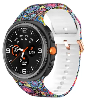 Produktbild von Silikon Armband mit Print Motiv Design für Samsung Galaxy Watch 8 / 8 Classic
