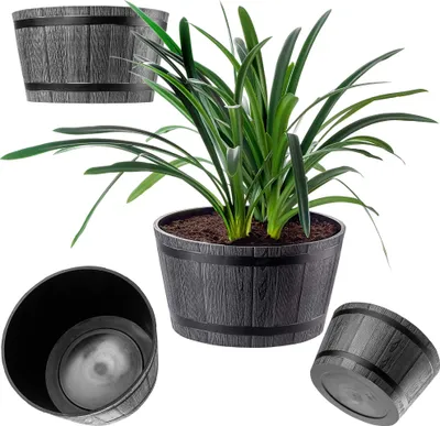 Obrázek produktu pro Květináč KADAX Madera 50 cm tmavě šedý