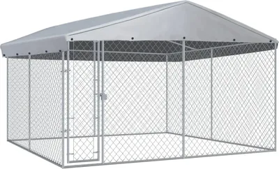 Zdjęcie produktu dla Kojec z zadaszeniem dla psa, 382 x 382 x 225 cm