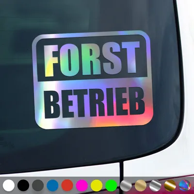 Produktbild von PantherPixel Forstarbeiten Aufkleber Forstwirt Forstbetrieb Sticker Auto Geschenkidee Farbe Oilslick-Hologramm