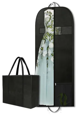 Image de Housse de protection pour vêtements, 152 cm, noire, lot de 1