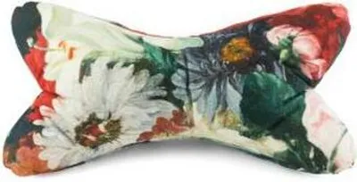 Produktbild von Handgefertigter Leseknochen aus 100% Baumwolle mit Rosen und Lilien Muster, 18x18 cm