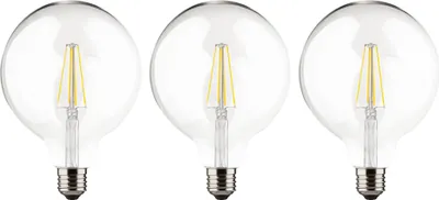 Image de 3 x Müller-Licht LED filament ampoule G125 Retro Globe 7W = 60W E27 clair 806lm blanc chaud 2700K Ra>90